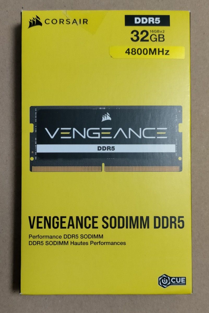 CORSAIR VENGEANCE DDR5 4800MHz  ノートPC Sodimm　メモリー 16GB 2枚 計32GB