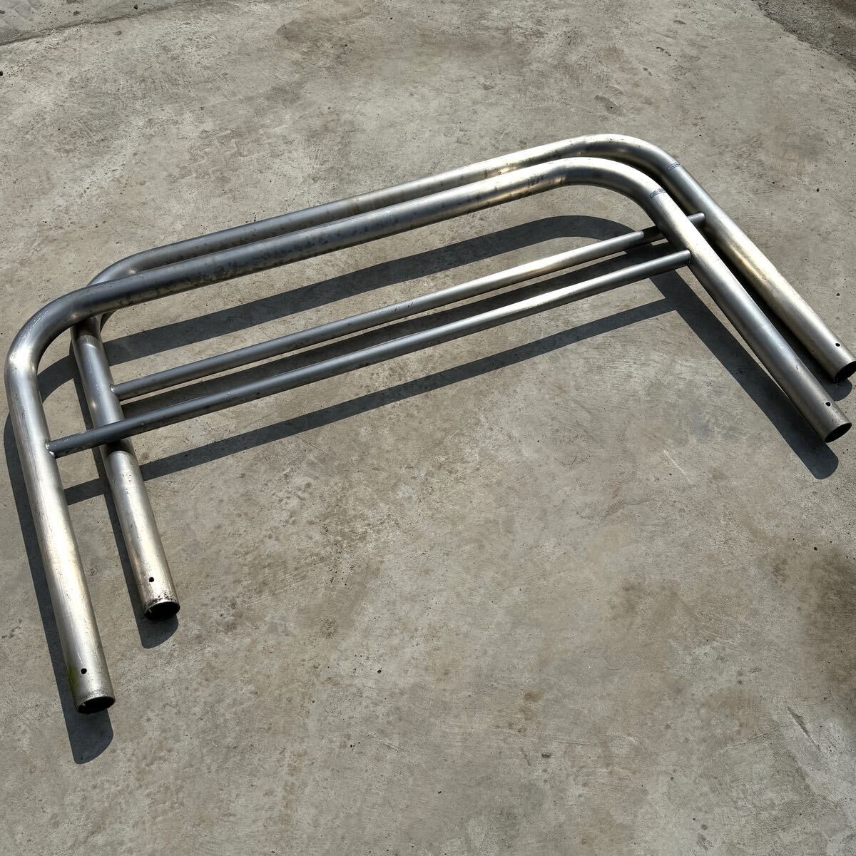 Teikin car cease made of stainless steel paul (pole) handrail 2 pcs set parking place height 900mm length 1500mm thickness 60mm present condition goods barricade stopper largish Yamagata 