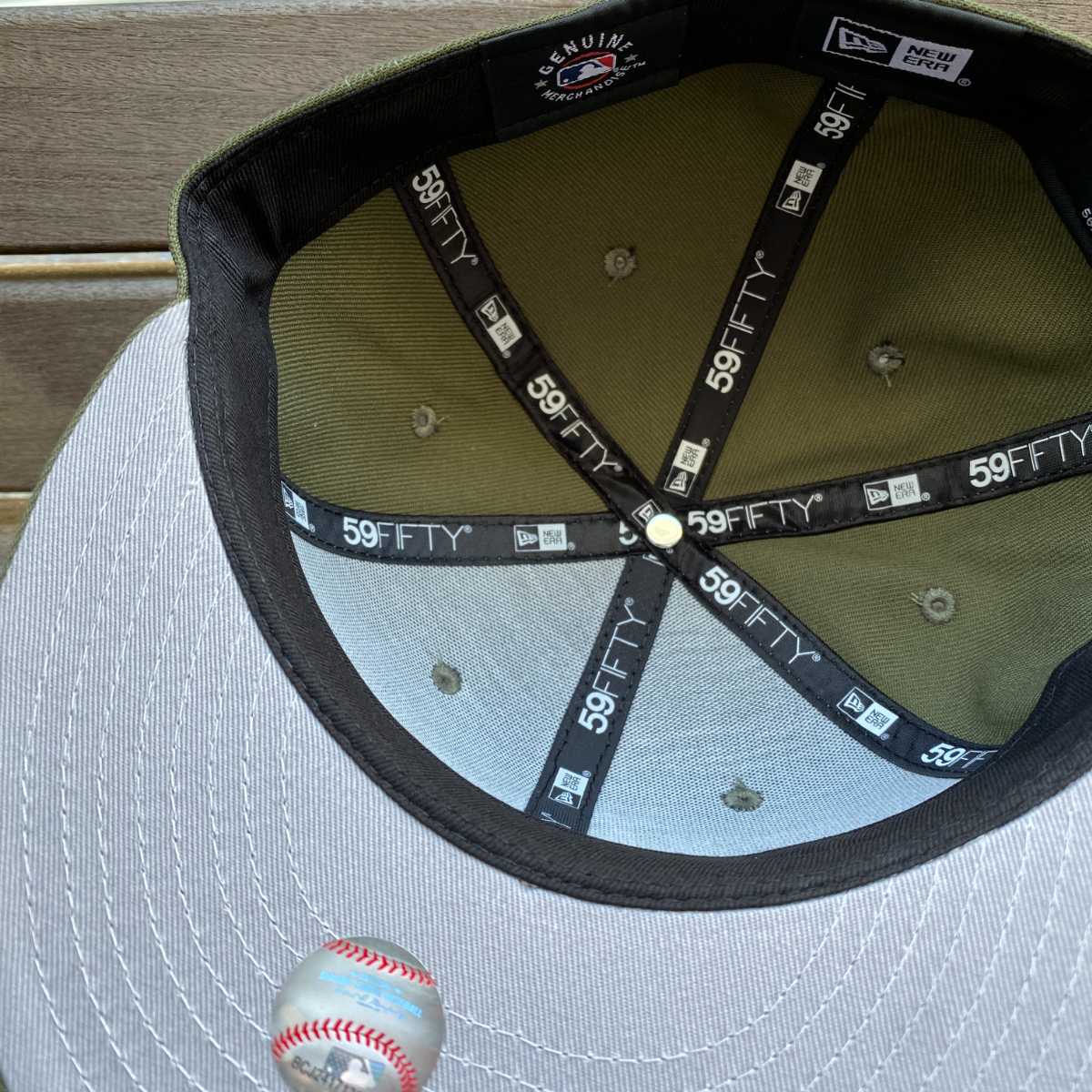 USA限定 【7.3/8】 NEWERA ニューエラ LA Dodgers ロサンゼルス ドジャース MLB バッターマン 59FIFTY モスグリーン (15-31) BATTERMAN_画像7