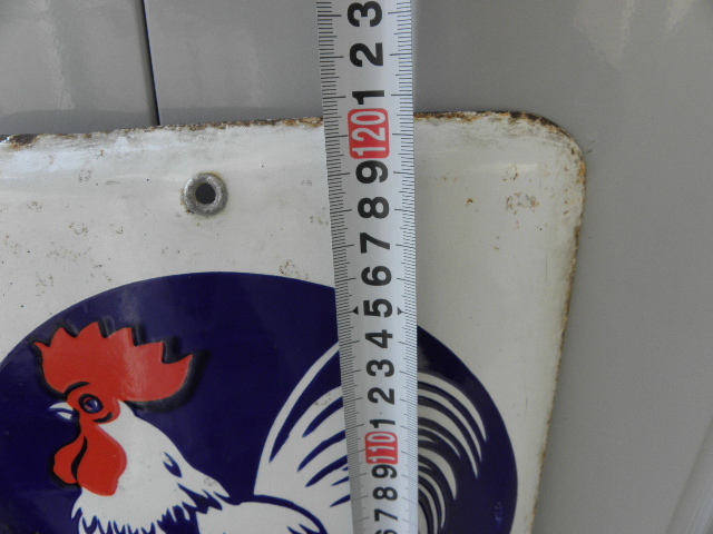 82 チキンソース ホーロー看板 / 昭和レトロ 洋食 広告 鶏 の画像10