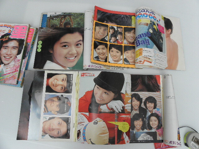 56 shining star 6 pcs. together / Showa Retro idol Saijo Hideki Sawada Kenji Sakura rice field .. Yamaguchi Momoe that time thing magazine 