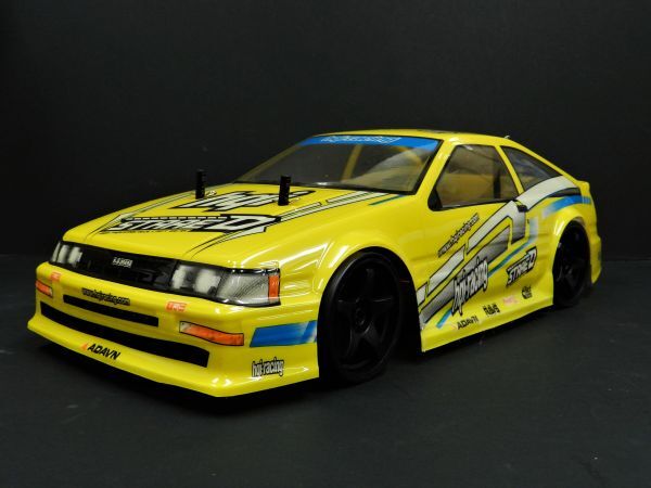 【ファッション通販】 ☆Li-ionバッテリー☆ 2.4GHz 1/10 ドリフトラジコンカー トヨタ 86レビン タイプ 黄 【ターボ機能付き・塗装済み完成品・フルセット】 レーシングカー