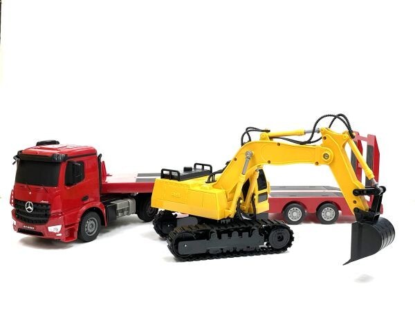 [ Mercedes Benz official license model ] total length 610mm 2.4GHz 1/26 scale large heavy equipment forwarding trailer radio-controller * trailer radio-controller 