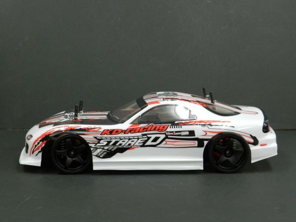 ☆Li-ionバッテリー☆ 2.4GHz 1/10 ドリフトラジコンカー ＲＸ-7 FD3S タイプ 白2【ターボ機能付き・塗装済み完成品・フルセット】_画像4