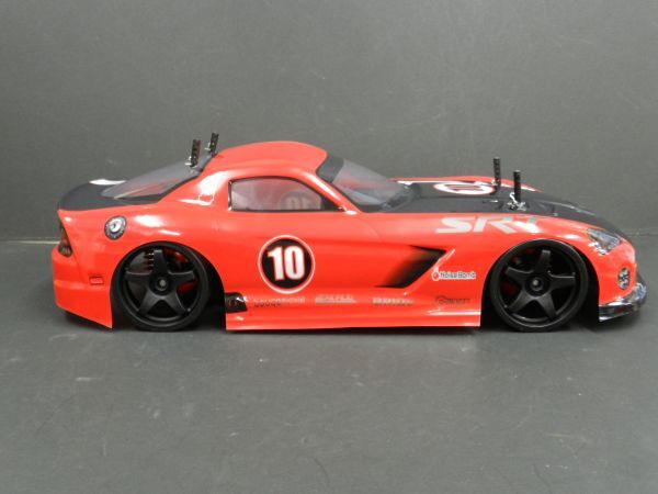 *Li-ion battery * 2.4GHz 1/10 drift radio controlled car Dodge wiper type red [ turbo with function * has painted final product * full set ]