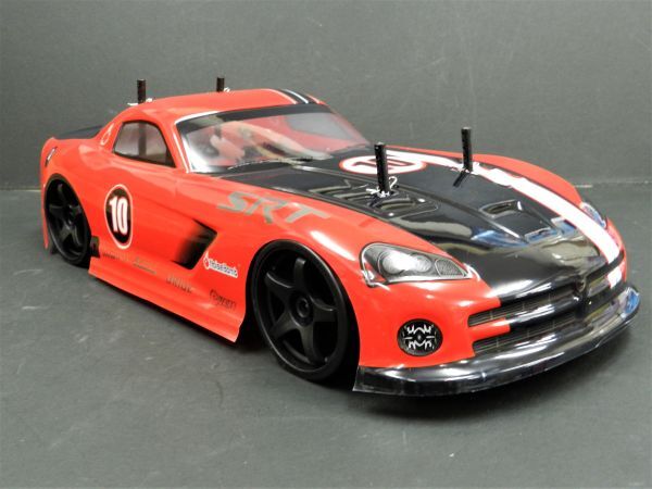 *Li-ion battery * 2.4GHz 1/10 drift radio controlled car Dodge wiper type red [ turbo with function * has painted final product * full set ]