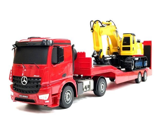 [ Mercedes Benz official license model ] total length 610mm 2.4GHz 1/26 scale large heavy equipment forwarding trailer radio-controller * trailer radio-controller 