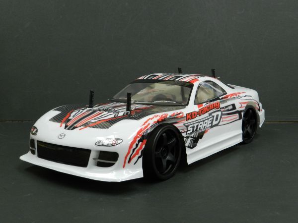 ☆Li-ionバッテリー☆ 2.4GHz 1/10 ドリフトラジコンカー ＲＸ-7 FD3S タイプ 白2【ターボ機能付き・塗装済み完成品・フルセット】_画像1