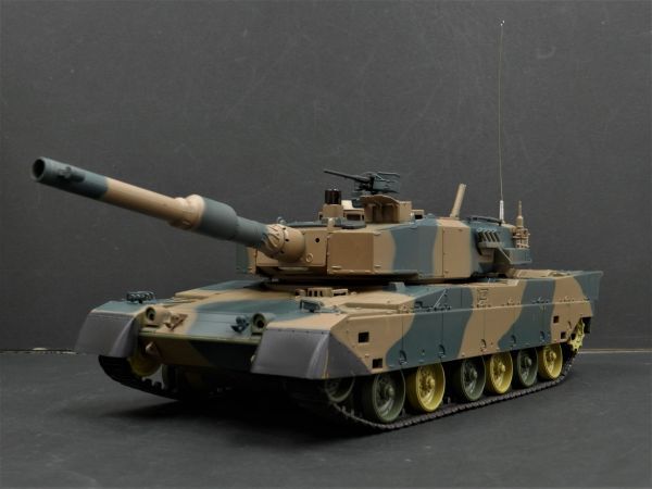 【はこぽす対応商品】 】Heng 塗装済み完成品 対戦可能 【赤外線バトルシステム付 Long 90式戦車 ◎キューマル◎ 陸上自衛隊 1/24 2.4GHz 3808-1/2 戦車、軍用車両