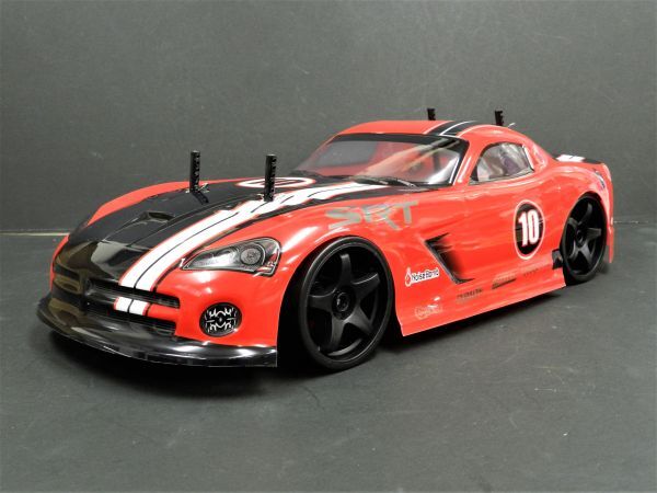 信頼も高い ☆Li-ionバッテリー☆ 2.4GHz 1/10 ドリフトラジコンカー ダッヂバイパータイプ 赤 【ターボ機能付き・塗装済み完成品・フルセット】 レーシングカー