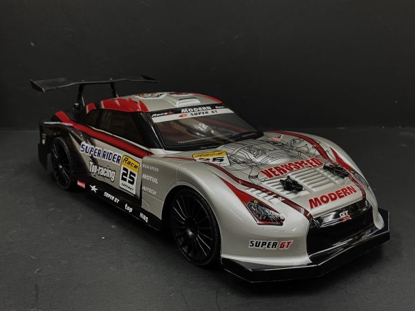 2.4GHz 1/14 drift radio-controller R35 GTR type silver [ has painted final product full set ]* highest speed 30km/h*