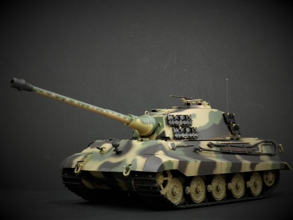 『1年保証』 2.4GHz】1/16 【Ver.7.0・赤外線ユニット・BB弾発射・サウンド・発煙仕様 キングタイガー Long(ヘンロン)製 ☆Heng ヘンシェル砲塔 戦車、軍用車両