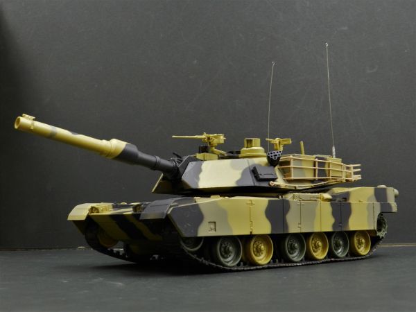 【赤外線バトルシステム付 対戦可能 塗装済み完成品 】Heng Long 3816-1/2　2.4GHz 1/24 アメリカ軍 M1A2 エイブラムス_画像1