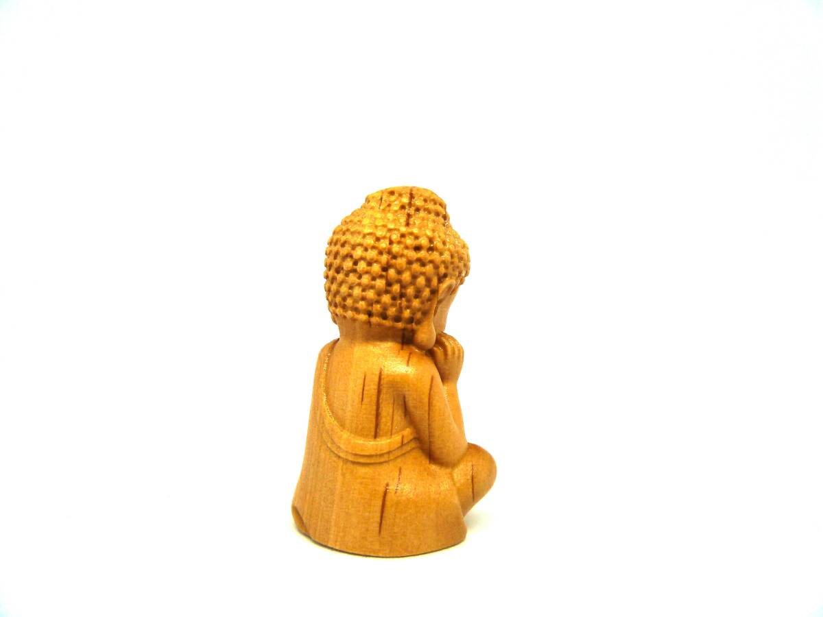 458060316-2 Buxus microphylla material tree carving Buddhist image * handicraft ( new goods * unused )