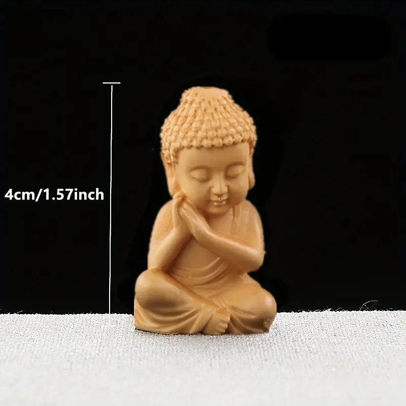 458060316-monnyou Buxus microphylla material tree carving Buddhist image * handicraft ( new goods * unused )