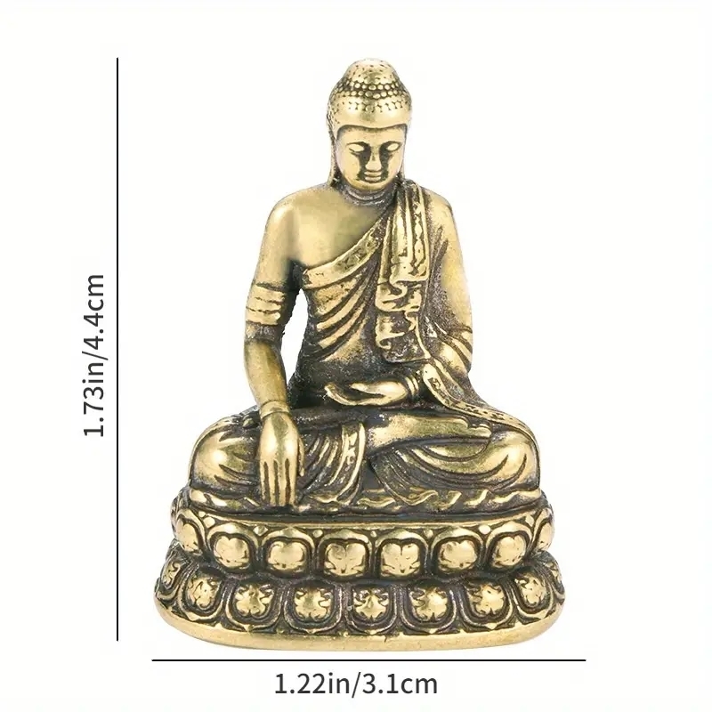 2000327142-２真鍮釈迦仏像 純銅の仏像 真鍮工芸ギフト新品・未使用品_画像4