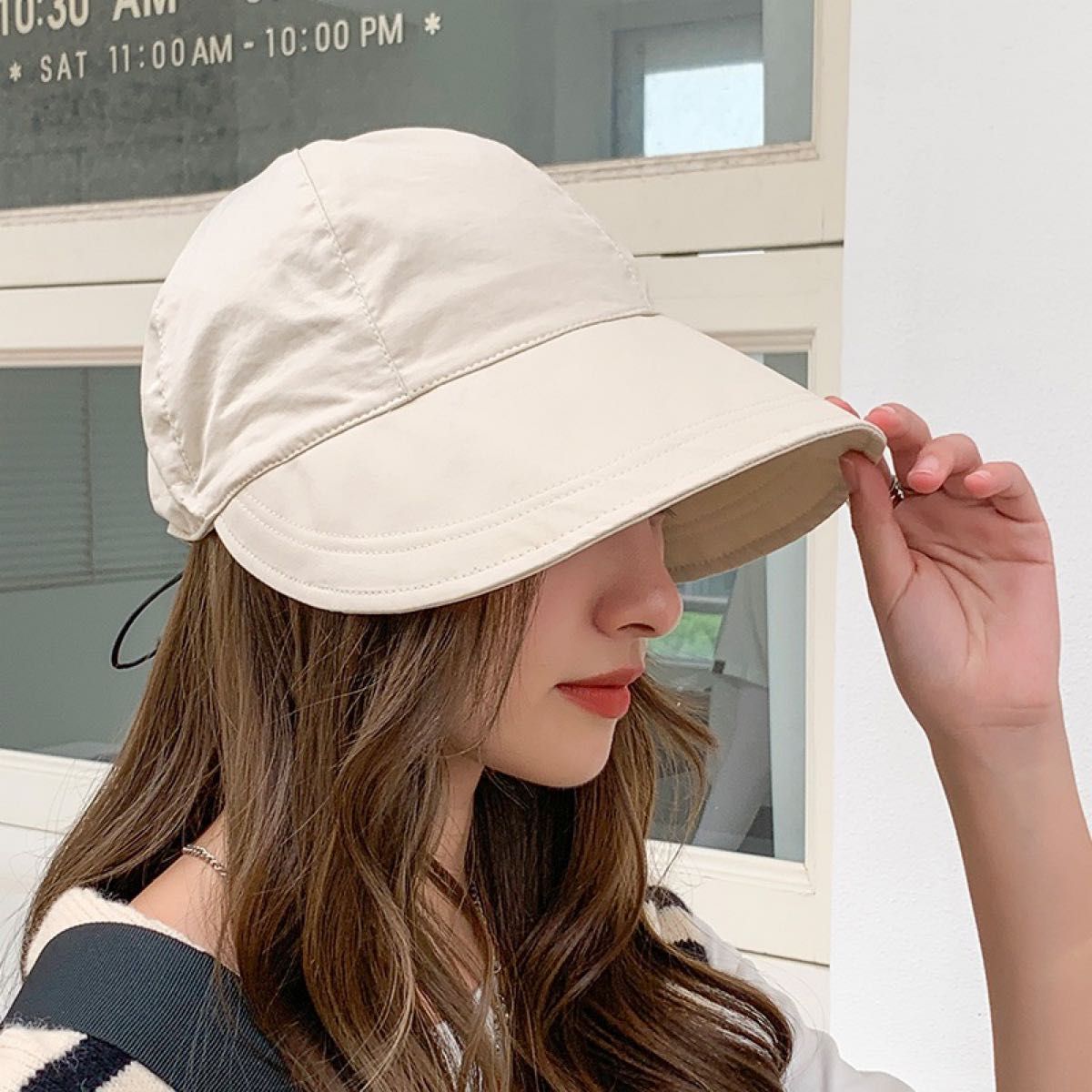 UVカット 帽子 レディース日よけ帽子 日焼け止め ハット 小顔効果 サイズ調節可 紫外線対策  帽子