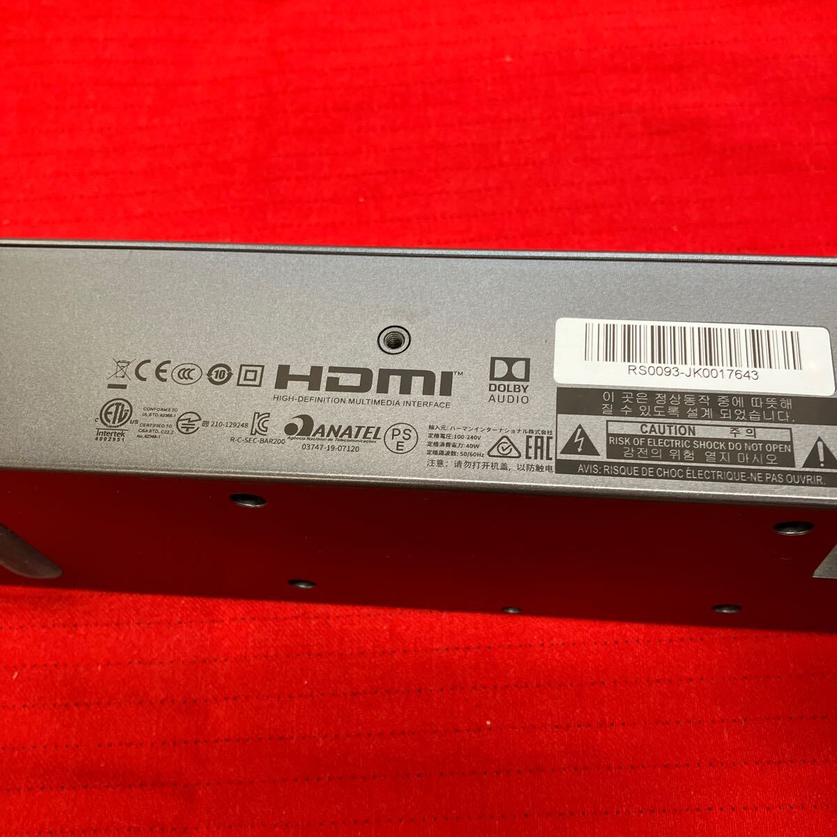 【JBL ハーマン オーディオ機器】ジャンク品 HDMI 電子機器【倉庫】0327_画像6