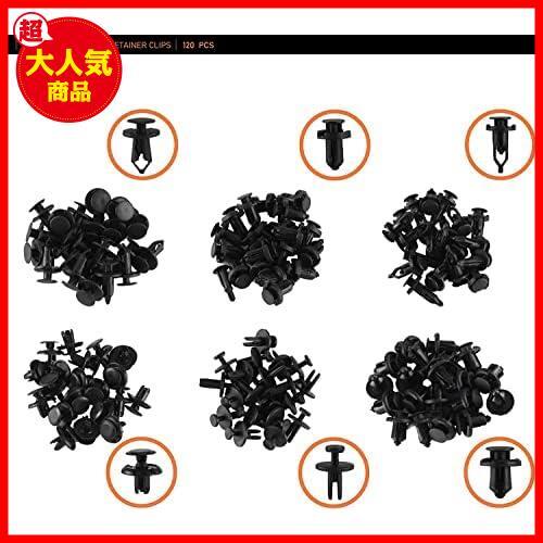 ★120個6種類★ AOLYGEI リベット 自動車 フェンダー バンパークリップ プッシュリベット 120個 6種類 ユニバーサル固定用 ナイロン製_画像5