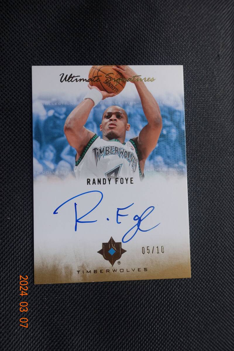 Randy Foye 2007-08 Ultimate Collection 　Ultimate Signature Gold #05/10_画像1