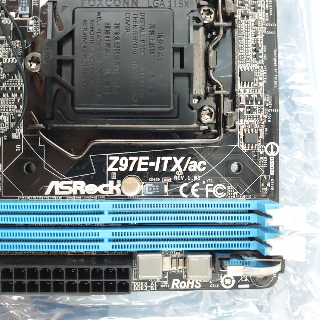 4A417C【動作保証付】ASRock Z97E-ITX/ac LGA1150/Intel Z97/mini ITX マザーボード_画像7