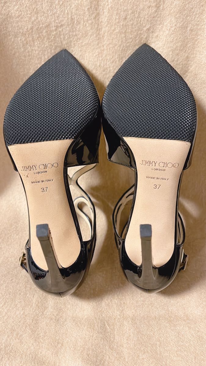 中古★美品【Jimmy Choo】 LANCER 100 エナメルパンプス