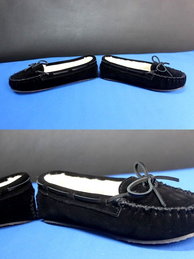 ミネトンカ レディース モカシン キャリー フラットシューズ ブラック 24cm MINNETONKA CALLY_画像7