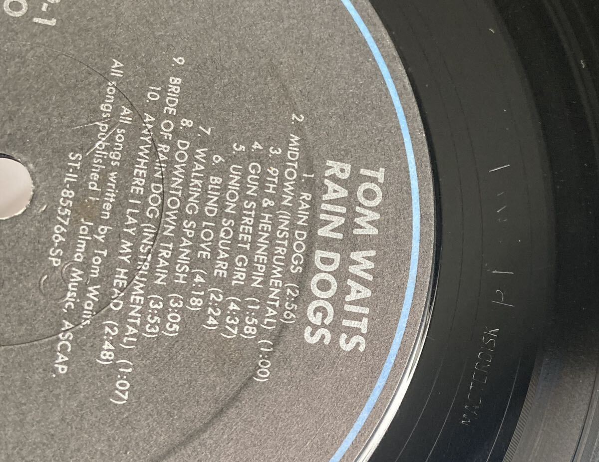 US org マト1/1 初版 シュリンク極美品 Tom Waits / Rain Dogs MasterDisk刻印 shrink アナログ レコード LPの画像6