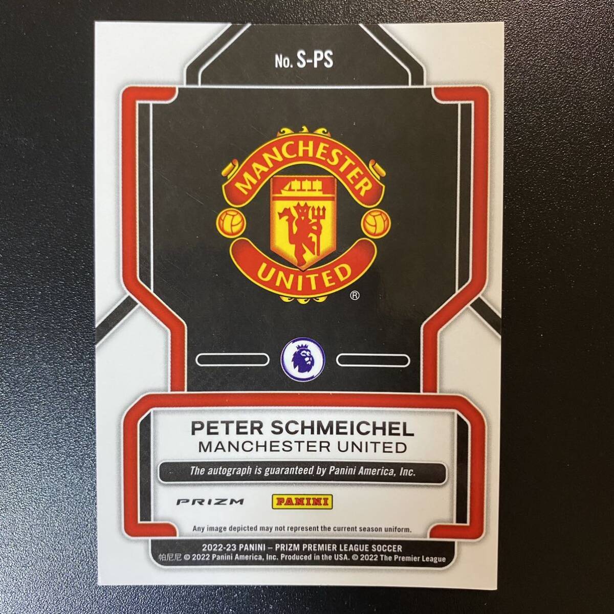 2022-23 Panini Prizm EPL Peter Schmeichel Silver Choice Autograph Manchester United Auto 直筆サインカード ピーター・シュマイケル_画像2