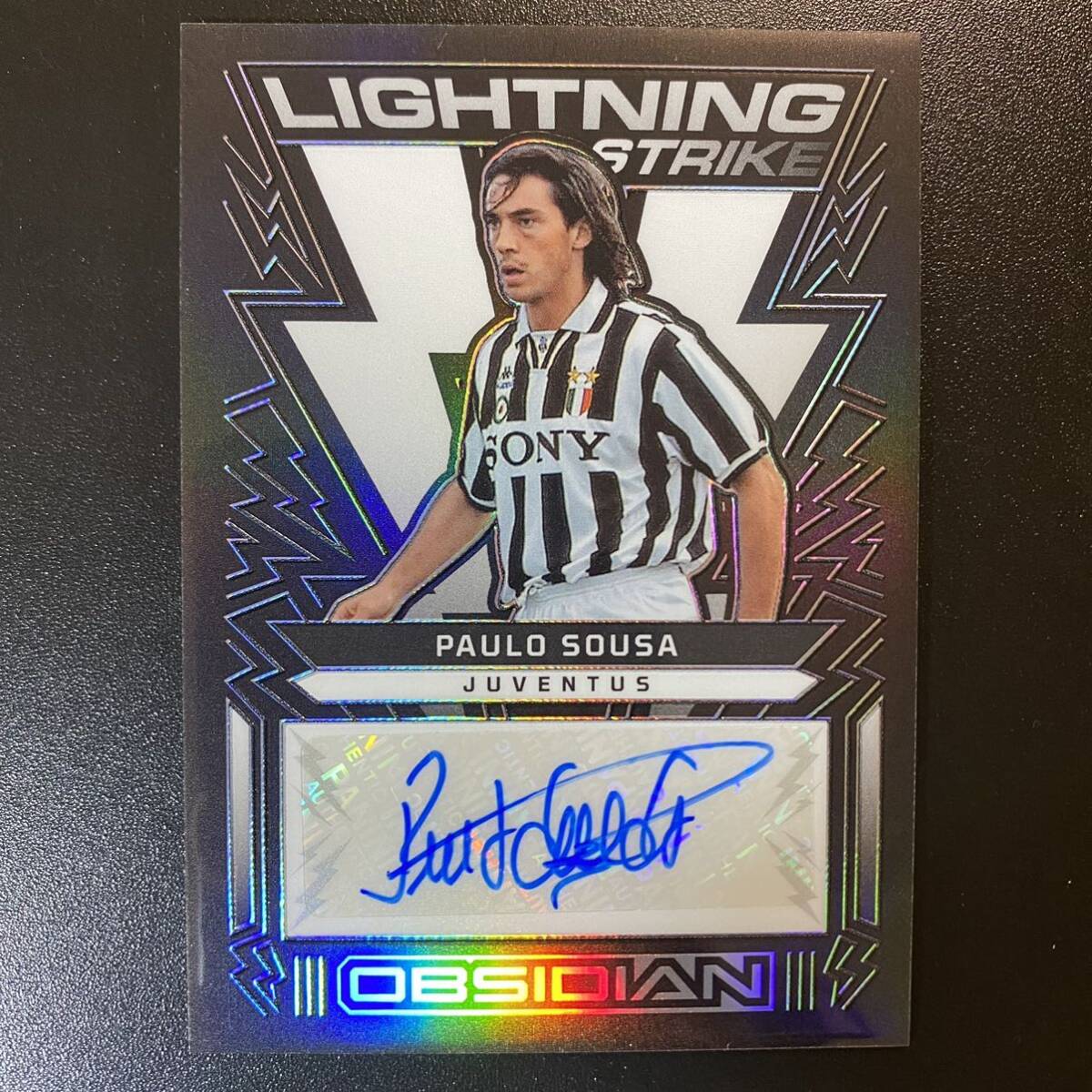 2022-23 Panini Obsidian Paulo Sousa Lightning Strike Auto /199 Juventus 直筆サインカード パウロ・ソウザの画像1