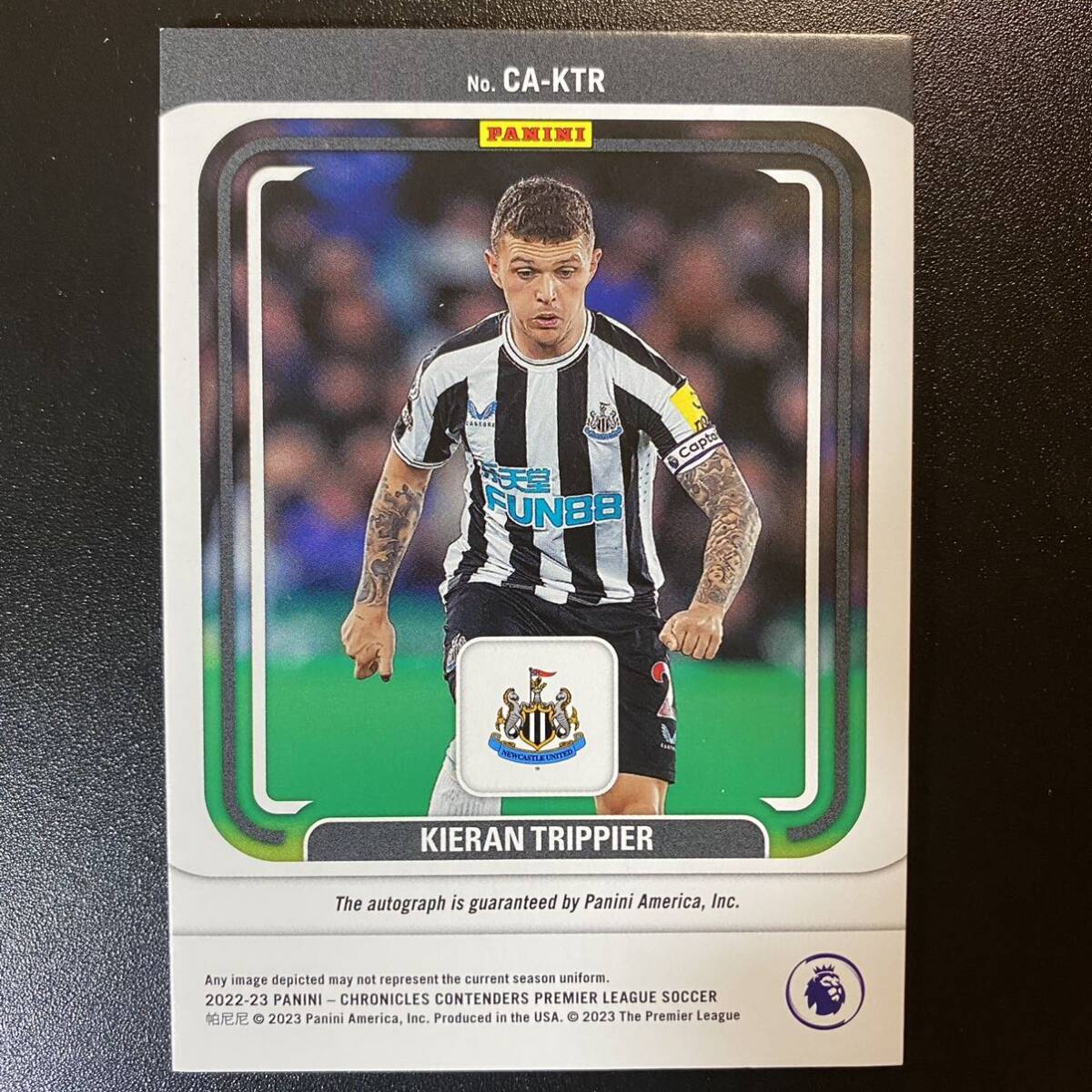 2022-23 Panini Chronicles Contenders Autograph Kieran Trippier Auto /299 Newcastle United 直筆サインカード キーラン・トリッピアーの画像2