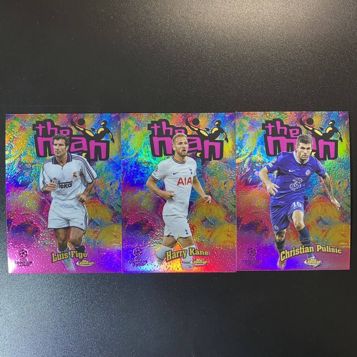 2022-23 Topps Finest UEFA The Man Harry Kane Luis Figo Christian Pulisic Case Hit SP 3枚セットの画像1