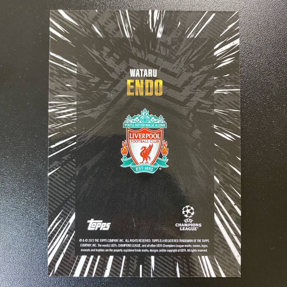 2023-24 Topps Gold UEFA Wataru Endo /99 Liverpool 遠藤航の画像2