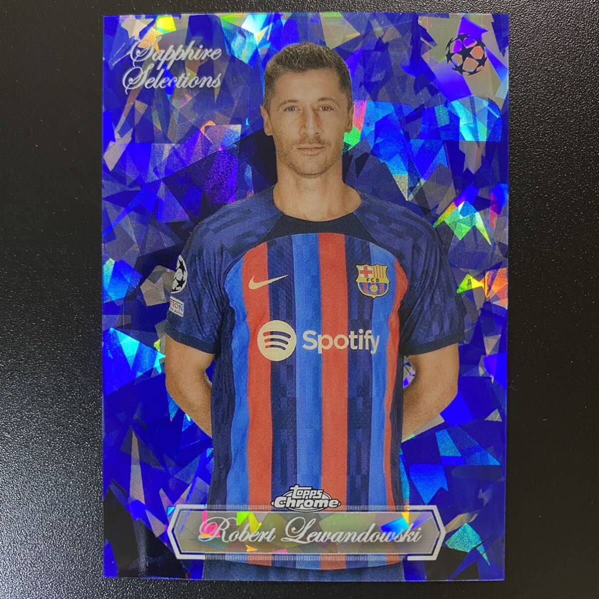 2022-23 Topps Chrome Robert Lewandowski Blue Sapphire Selections SSP Case Hit Barcelona ロベルト・レヴァンドフスキの画像1