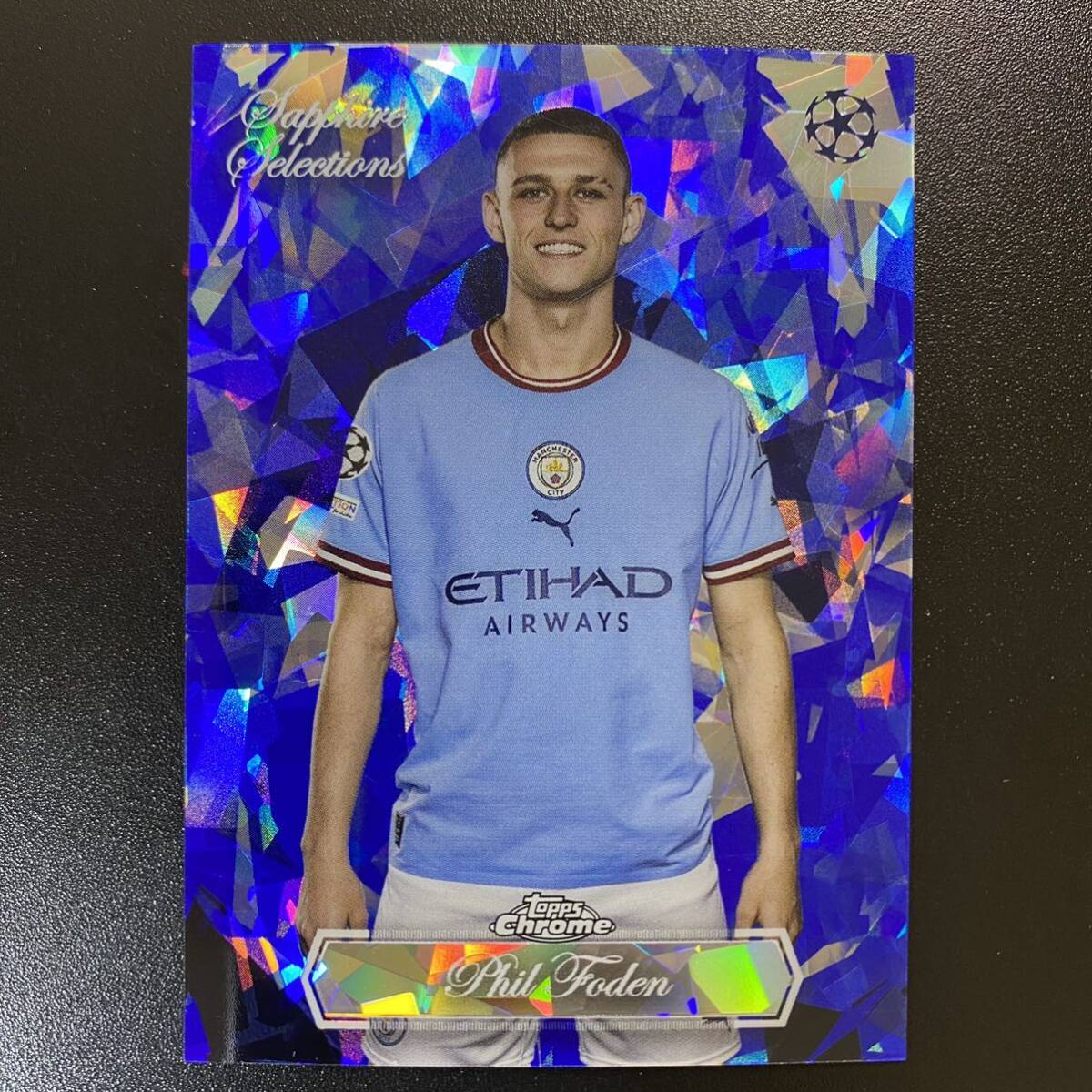 2022-23 Topps Chrome Phil Foden Blue Sapphire Selections SSP Case Hit Manchester City フィル・フォーデンの画像1