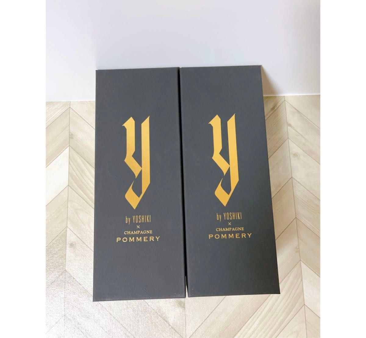 YOSHIKIシャンパン ワイ・バイ・ヨシキ×シャンパーニュ ポメリー(箱付き)×2本