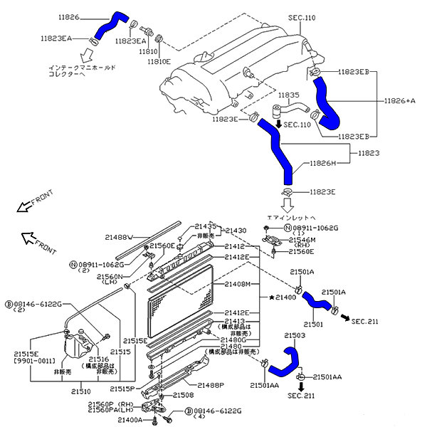 S15 シルビア スペックR 3層 シリコンホースキット 17本 S-149_画像4