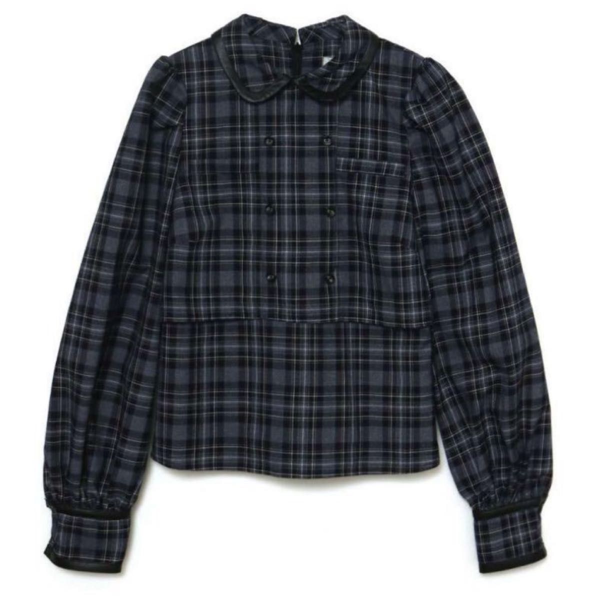 BUBBLES ポイントレザークロップドブラウス ベーシックプリーツ BUBBLES ポイントレザークロップドブラウス ベーシックプリーツ