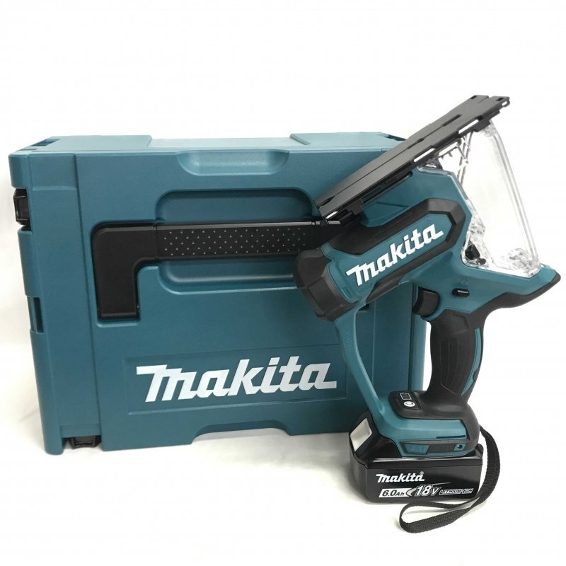 未使用 ｍａｋｉｔａ マキタ ＳＤ１８０ＤＲＧＸ ６．０Ａｈ 充電式 ボードカッタ １８Ｖ バッテリー２個 充電器 ケース 電動工/225