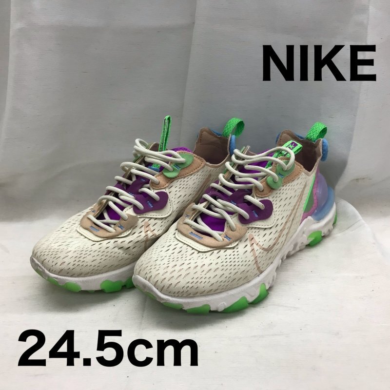 ＮＩＫＥ ナイキ ＣＩ７５２３ ２００ ２４．５ｃｍ リアクト ヴィジョン スニーカー パープル レディース 靴/252