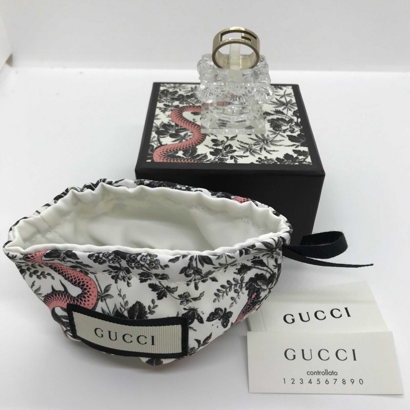 ＧＵＣＣＩ グッチ Ｇマーク シルバー９２５ リング ブランデッドＧ ＃１８－１９ ユニセックス アクセサリー アクセサリー/233