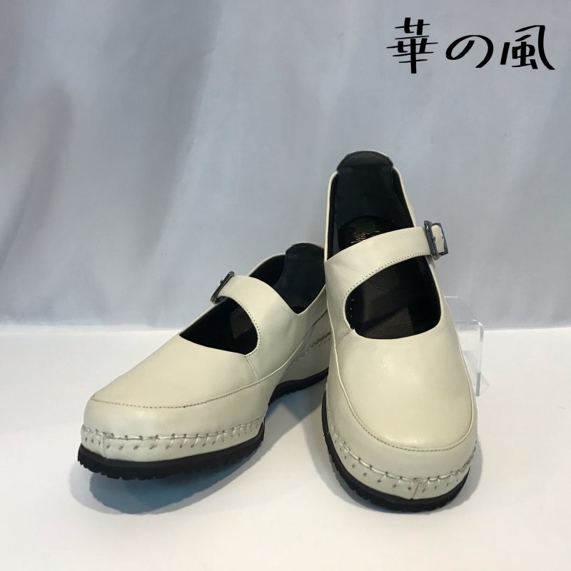 華の風 フラットシューズ ＥＥＥＥＥ ２４．５ｃｍ 外反母趾対策 ワイズ５Ｅ 本革 日本製 レディース 靴/252