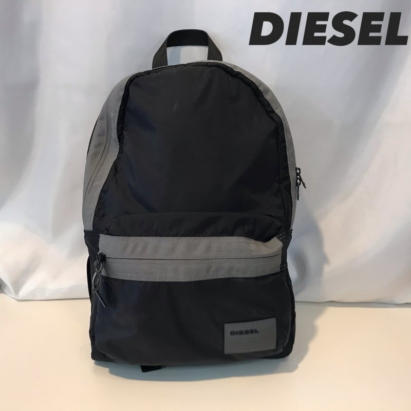 ＤＩＥＳＥＬ ディーゼル バックパック ブラック ナイロン 黒 グレー 灰色 メンズ カジュアル リュックサック 鞄/252