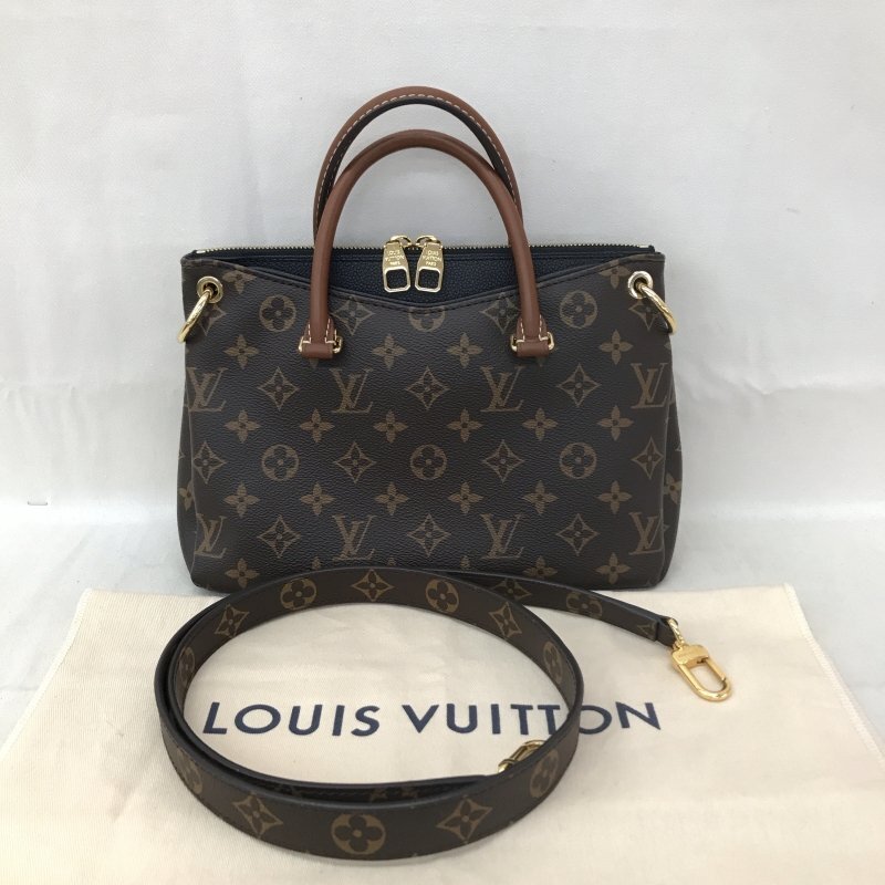 美品 ＬＯＵＩＳ ＶＵＩＴＴＯＮ Ｍ４２９６０ バッグ ルイヴィトン パラス モノグラム ２ｗａｙ ブラック 鞄/255