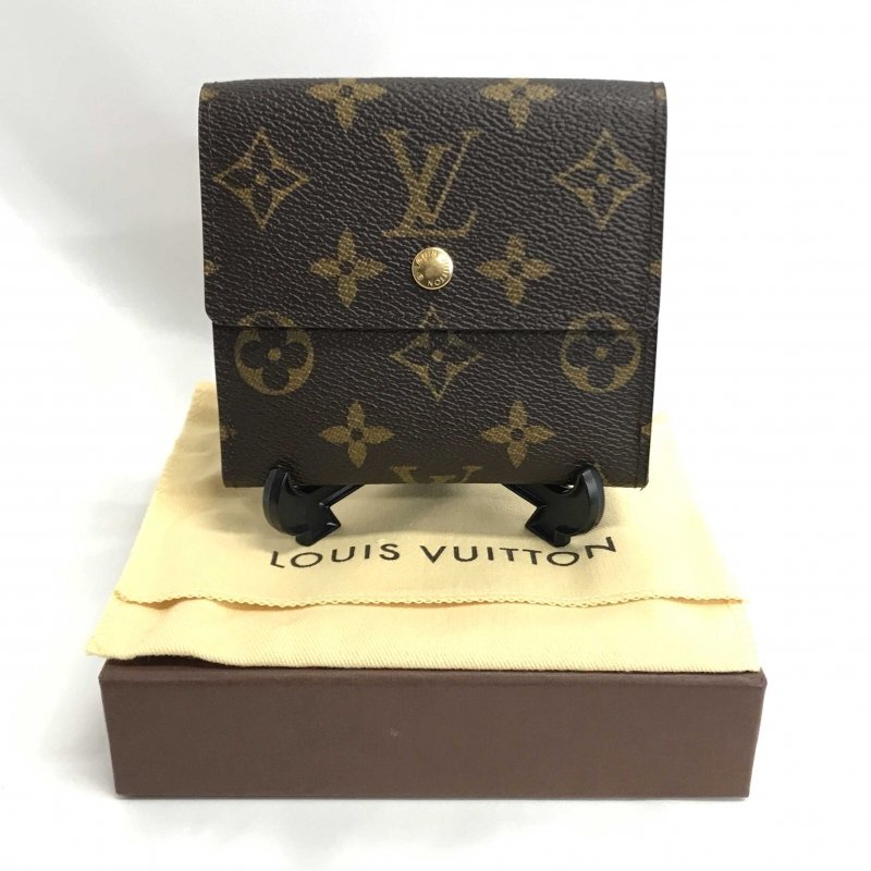 中古 ＬＯＵＩＳ ＶＵＩＴＴＯＮ ルイヴィトン モノグラム ポルトフォイユ エリーズ Ｗホック 財布 Ｍ６１６５４ 鞄/225