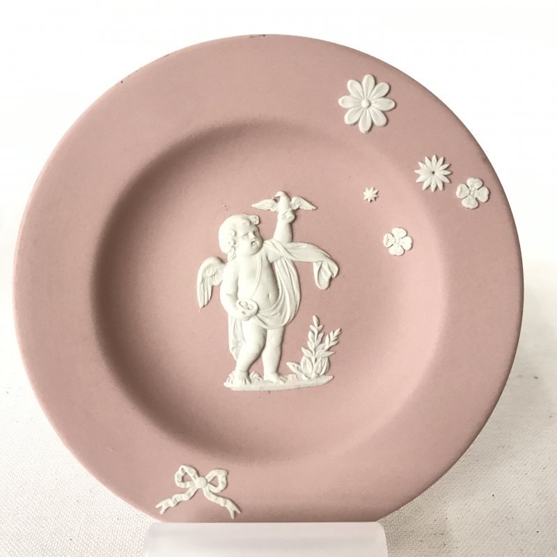 ＷＥＤＧＷＯＯＤ ウェッジウッド 天使の小皿 ブルー ピンク ２枚セット ギフト/266_画像4