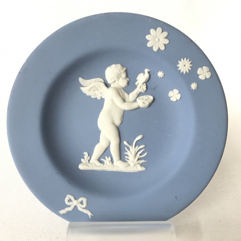 ＷＥＤＧＷＯＯＤ ウェッジウッド 天使の小皿 ブルー ピンク ２枚セット ギフト/266_画像2