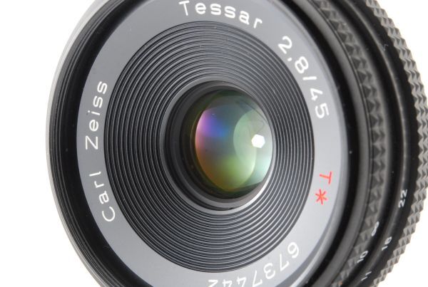 #2390◆送料無料◆CONTAX コンタックス Carl Zeiss Tessar F2.8 45mm AEJ レンズ フィルムカメラの画像2