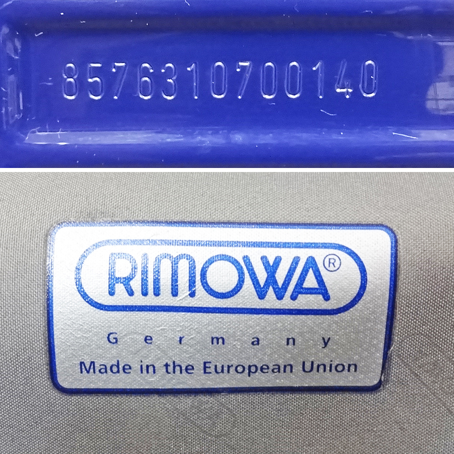 RIMOWA リモワ SALSA サルサ 857.63 63L 2輪キャスター スーツケース キャリーバッグ トランク ブルー 青 中古品_画像9