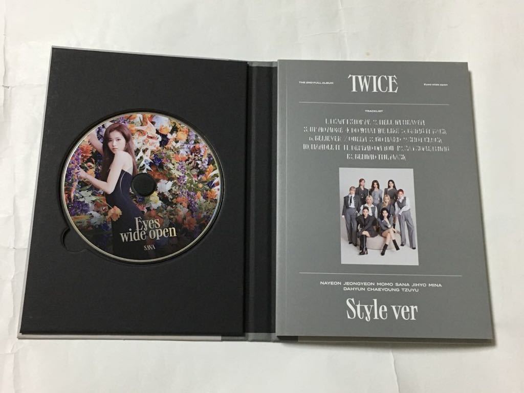 送料込み　TWICE　CD　2個セット　ディスク　サナ　☆Eyes wide open☆　13曲　＆　READY TO BE　7曲　韓国盤　SANA　K-POP_画像5
